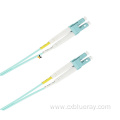 Duplex OM4 fiber optic patch cord